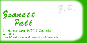 zsanett pall business card